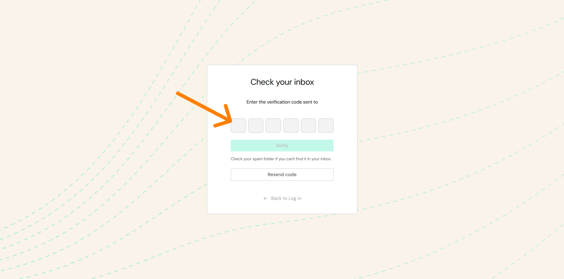 Check your inbox — поля для 6-значного кода